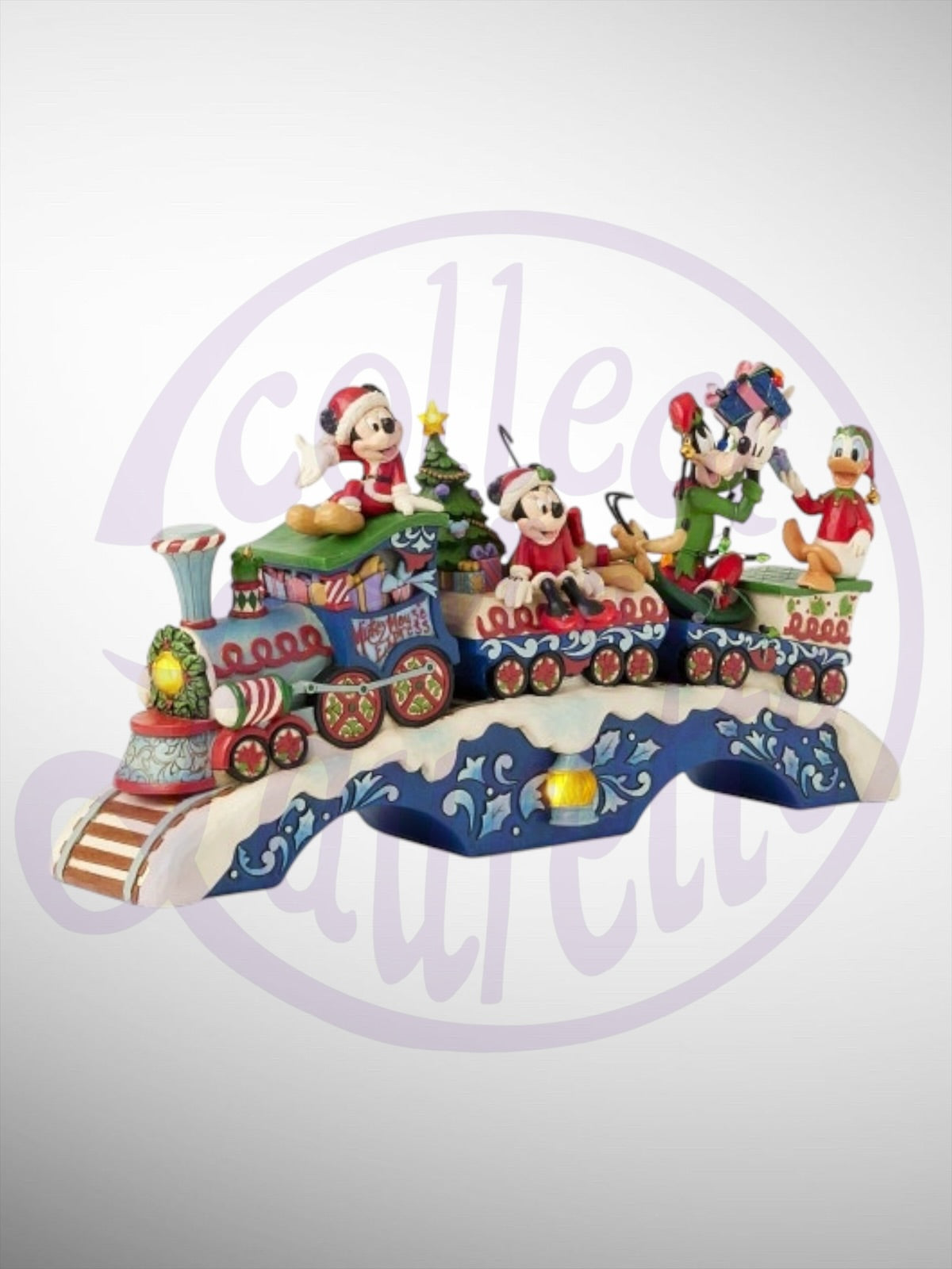Jim Shore Disney Traditions -  Christmas Cheer on Track Musical Train Figurine